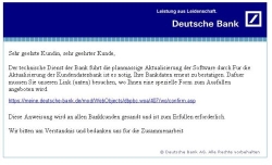Gefälschte Deutsche Bank-Website