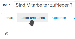 Auf den Tab Bilder und Links klicken